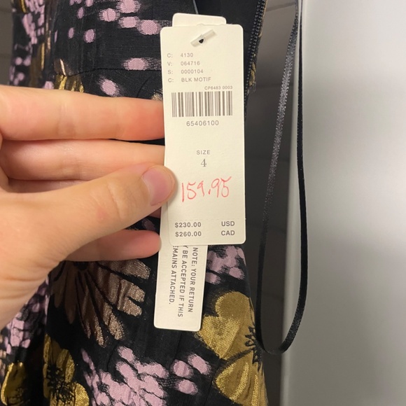 Size 6 NWT bcbg neon green pant and top, white linen, and anthropology dress - Picture 9 of 9